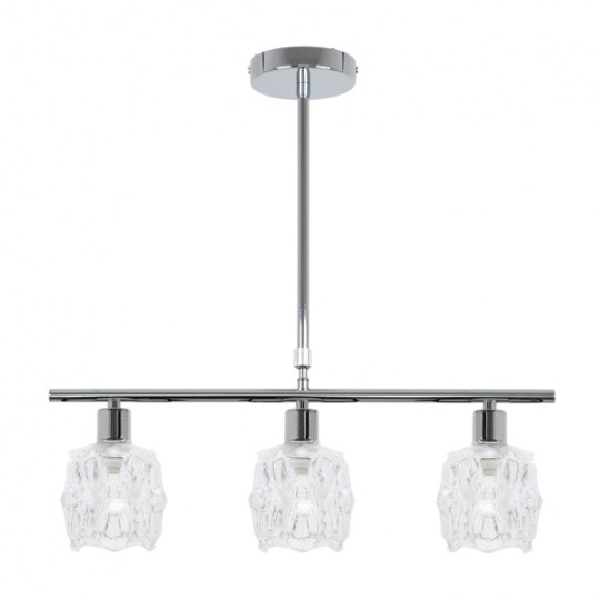 Lámpara Derby cromo 3 x LED E-14 Fabrilamp